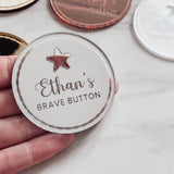 Brave Button Keepsake Gift - Personalised Mirror Tag