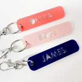 Personalised Rectangle Backpack Keyring