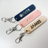 Personalised Rectangle Backpack Keyring