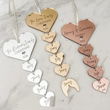 Nanny & Grandad's Hanging Heart Decoration