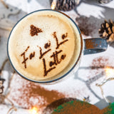 Fa La La Latte Christmas Coffee Stencil Gift