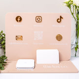 Social Media Sign & Business Card Holder