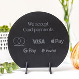 Card & Cash Payment Method Business Sign