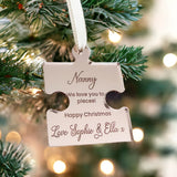 Nanny Happy Christmas Jigsaw Tree Decoration
