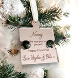 Nanny Happy Christmas Jigsaw Tree Decoration