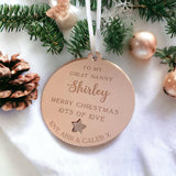 Merry Christmas Great Nanny Bauble