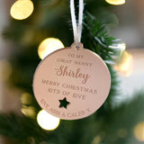 Merry Christmas Great Nanny Bauble
