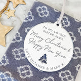 To My Lovely Sister Christmas Bauble