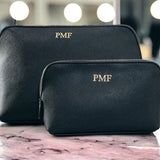 Duo Makeup Bags - Faux Leather Personalised Gift