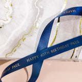 Happy Birthday Personalised Gift Ribbon, 18th, 21st, 40th etc...