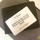 Men's Personalised Wallet Cards
