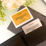 Men's Personalised Wallet Cards