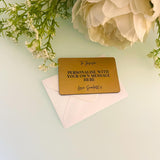 Men's Personalised Wallet Cards