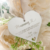 Mummy Personalised Heart Decoration