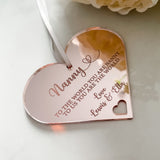 Nanny Personalised Heart Decoration