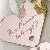 Nanny Personalised Heart Decoration