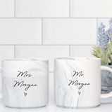 Newly Weds or Anniversary Personalised Set Of Mugs