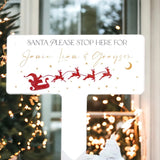 Santa Please Stop Here Personalised Garden Sign