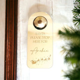 Children's Personalised Santa Stop Here Door Sign