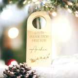 Children's Personalised Santa Stop Here Door Sign