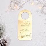 Children's Personalised Santa Stop Here Door Sign