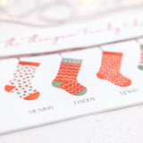 Family Christmas Personalised Decoration - Fireplace Stockings Ornament