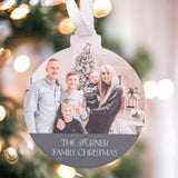 Family Photo Christmas Bauble