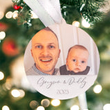 Daddy Personalised Fathers Day Photo Bauble