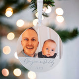 Daddy Personalised Fathers Day Photo Bauble