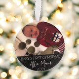 Baby's First Personalised Photo Christmas Bauble