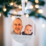 Daddy Personalised Fathers Day Photo Bauble