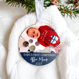 Baby's First Personalised Photo Christmas Bauble
