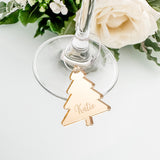 Christmas Tree Personalised Drinks Charms