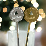 Christmas Personalised Drinks Stirrers