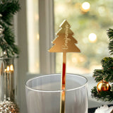Christmas Tree Personalised Drinks Stirrers