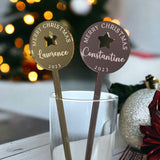Christmas Party Personalised Drinks Stirrers