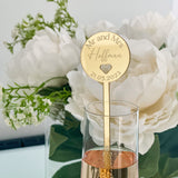 Wedding Personalised Drinks Stirrers