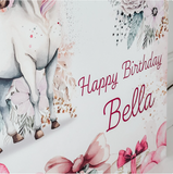 Girl's Unicorn Personalised Birthday Party Welcome Sign
