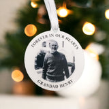Remembrance Personalised Photo Bauble