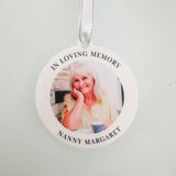 In Loving Memory Personalised Photo Bauble