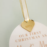 First Christmas As Husband & Wife Personalised Christmas Bauble