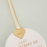 Last Christmas As A Miss Personalised Christmas Bauble