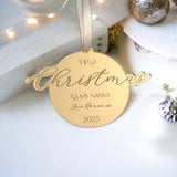 First Christmas As My Nanny Keepsake Bauble