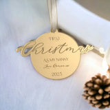 First Christmas As My Nanny Keepsake Bauble