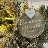 Remembrance Personalised Bauble