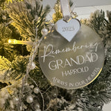 Remembrance Personalised Bauble
