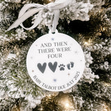 Baby Due Personalised Pregnancy Announcement Christmas Bauble