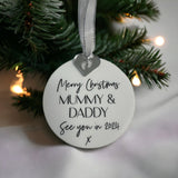 See You In 2025 Baby Due Christmas Bauble