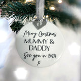 See You In 2025 Baby Due Christmas Bauble