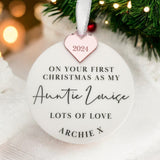 Our First Christmas Together Bauble – Personalised Couple Ornament